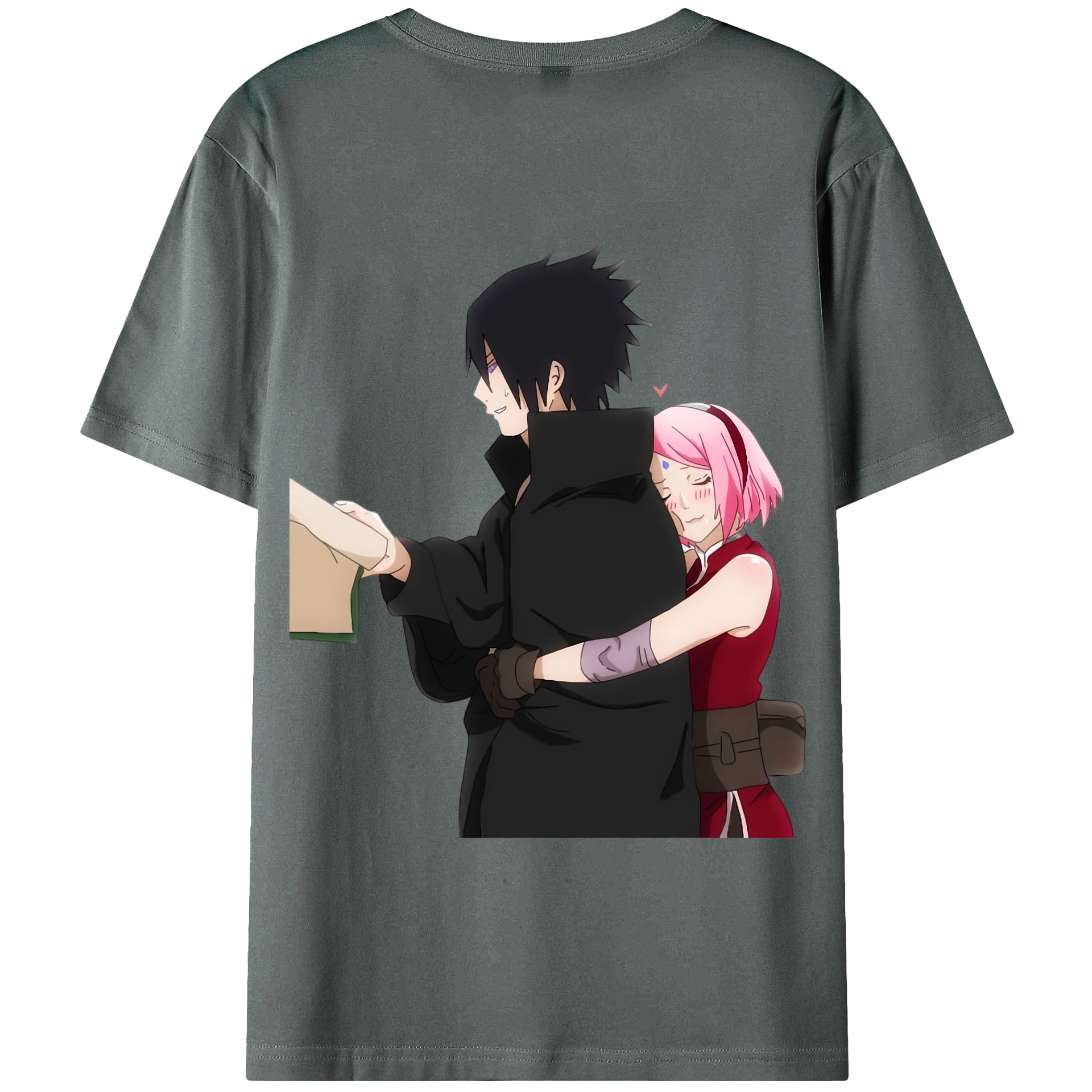 （画像用） NARUTO -ナルト- うちは サスケ Uchiha Sasuke 綿100％半袖Tシャツ（背面プリント）